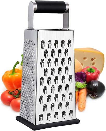 Stainless steel cheese grater - steel,