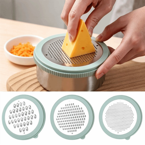 Stainless steel cheese grater - cheese,