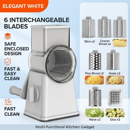 6in1 rotary cheese grater - rotary,