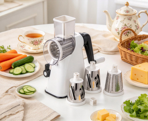 Vegetable slicer 3in1 rotary - slicer,