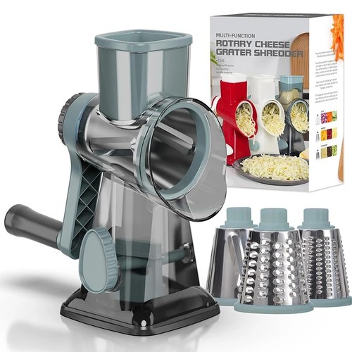 Rotary cheese grater - 3-in-1,