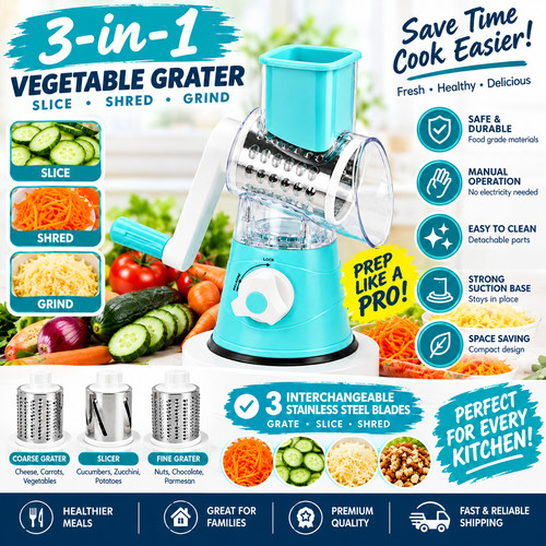3in1 rotary cheese - cheese, grater