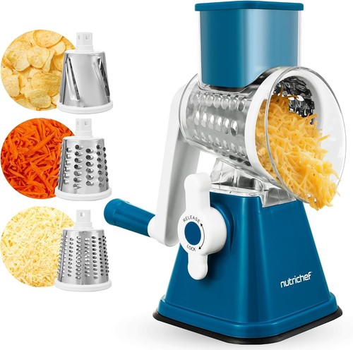 Rotary cheese grater - 3-in-1,